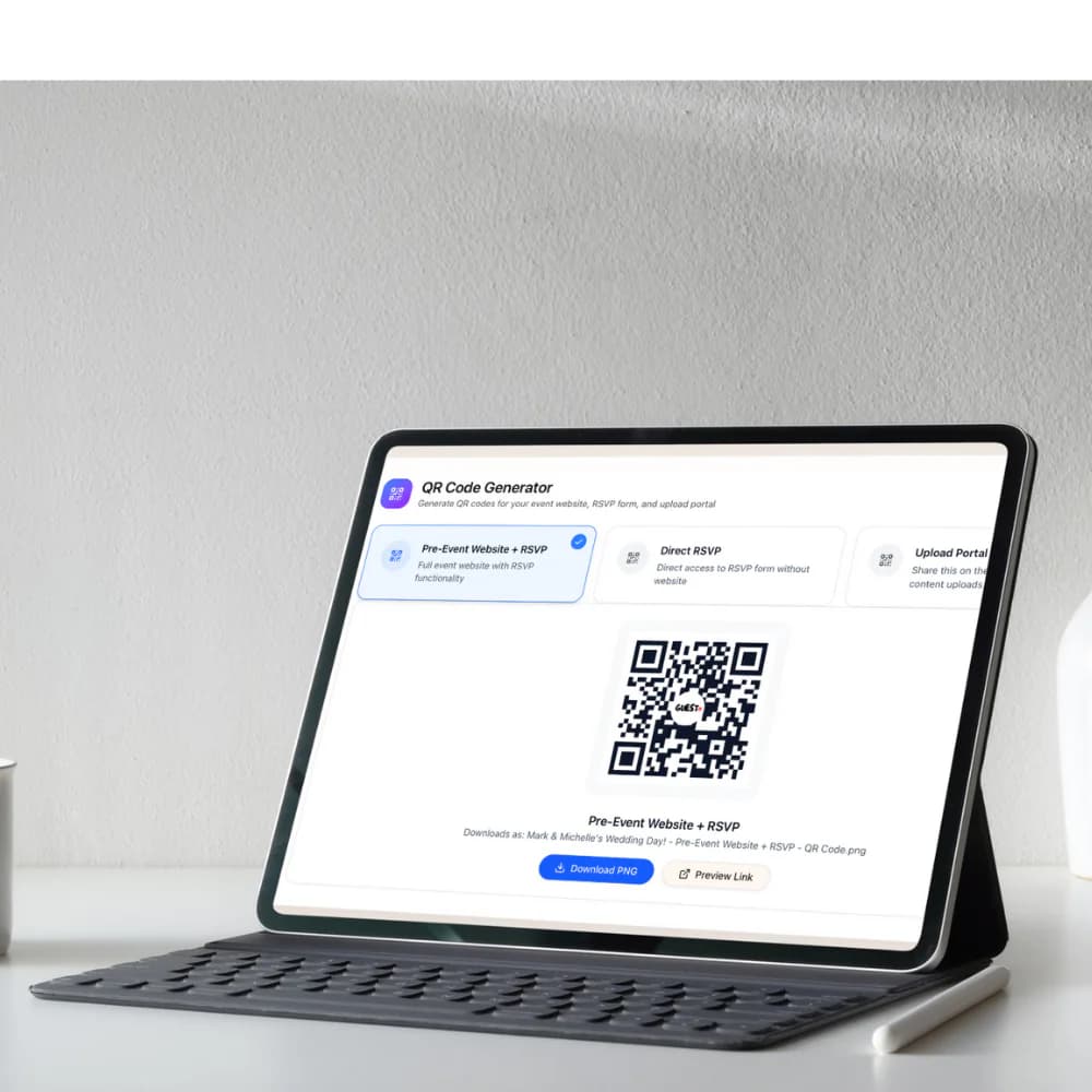 Wedding QR code signage