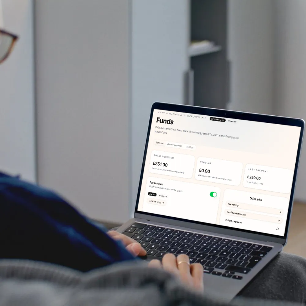 Wedding funds collection via MonzoLink and Stripe